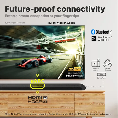 Miniatura 8 de Nakamichi Shockwafe Ultra - Sistema de barra de sonido de 9.2.4 canales con Dolby Atmos/DTS:X, subwoofers duales de 10 pulgadas, 4 altavoces