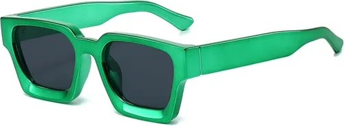 Miniatura 90 de AIEYEZO Gafas de sol cuadradas para mujeres y hombres, gafas de sol cuadradas con montura gruesa, estilo de diseñador simple