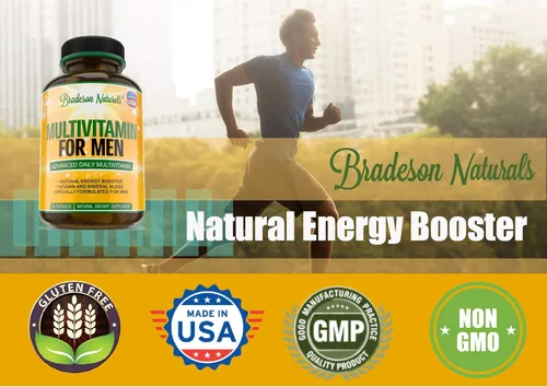 Miniatura 4 de Suplemento multivitamínico para hombres para energía, concentración y rendimiento. Vitaminas A, C, D, E y B12, zinc, calcio, magnesio y más. Multi