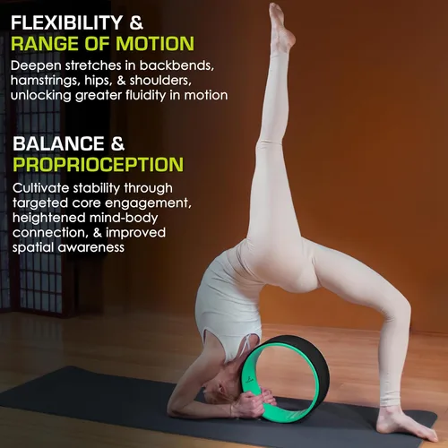 Miniatura 3 de ProsourceFit Soporte de rueda de yoga Negro/Verde