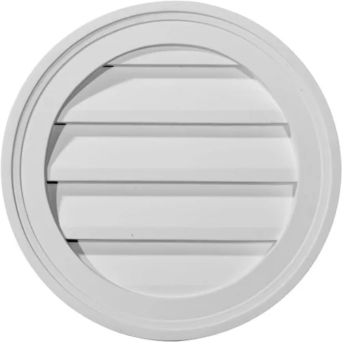 Ekena Millwork GVRO12D respiradero redondo, 12 pulgadas de ancho x 12 pulgadas de alto x 1 3/8 pulgadas de profundidad, GVRO12D