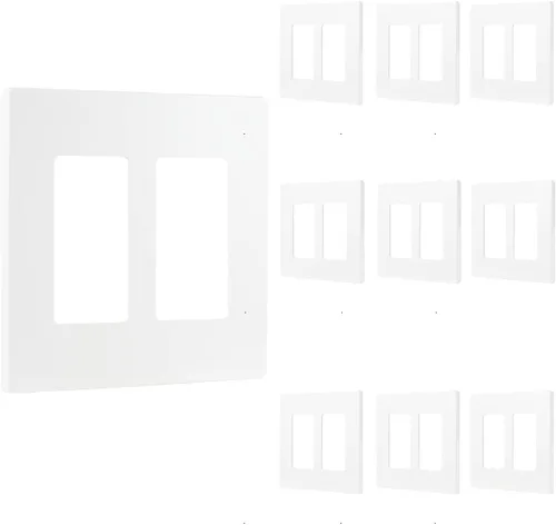 Miniatura 16 de Power Gear Double Rocker Screwless Wall Plate Cover