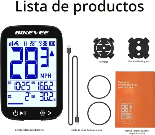 Miniatura 8 de Velocímetro de Bicicleta GPS Ordenador de Ciclismo Inalámbrico – Inicio/Parada Automática, Retroiluminación Automática, Odómetro de Bicicleta