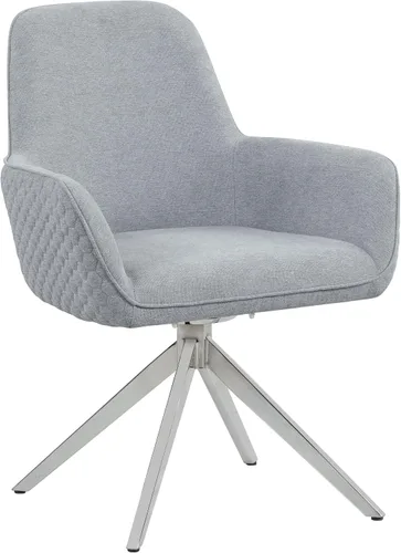 Coaster Home Furnishings - Abby - Silla de comedor de tela - Base giratoria de 360 grados, brazos bajos y respaldo alto, asientos anchos -