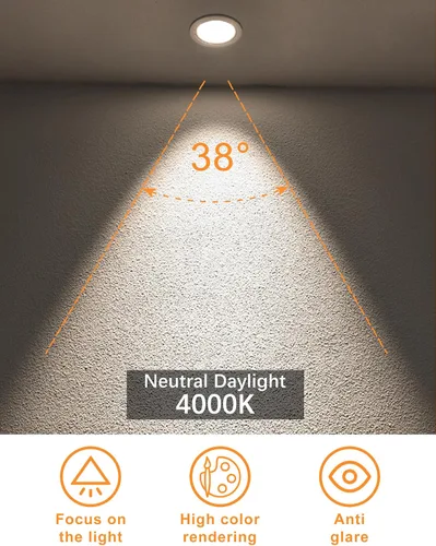 Miniatura 3 de Paquete de 12 Bombillas LED MR16, Bombillas de Luz de Paisaje Equivalentes a 50 Vatios, 4000K Blanco Neutro 5W GU5.3 MR16 12V Bombilla de Foco