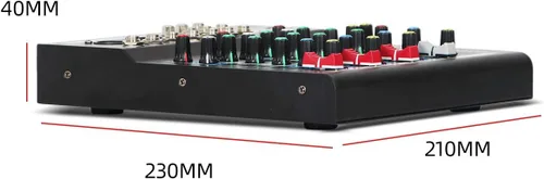 Miniatura 5 de Depusheng HT4 Bluetooth compatible con Bluetooth - Consola digital profesional para DJ con mezclador USB de 4 canales, tableros de mezcla