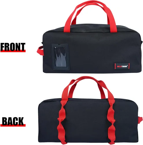 Miniatura 6 de MELOTOUGH Bolsa de herramientas de lona para almacenamiento de herramientas, incluye 1 bolsa de herramientas mediana y 1 grande para electricista