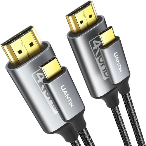 Miniatura 11 de UANTIN Cable USB C a HDMI de 3 pies Cable USB 3.1 tipo C a HDMI de alta velocidad 4K [compatible con Thunderbolt 3/4/5] con MacBook, Galaxy S9 a