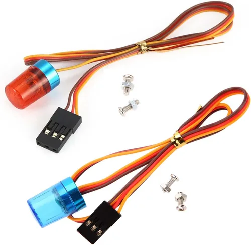 Miniatura 7 de LED Strobing Luz intermitente giratoria 0.354x0.591 in Lámpara para RC Modelo Policía Bomberos Ambulancia Coche Camión Iluminación (amarillo)