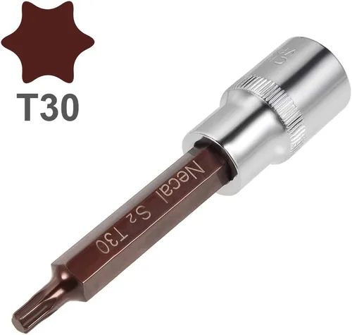 Miniatura 2 de uxcell 1/2-Inch Drive T30 Torx Bit Socket S2 Acero 3.937 in Longitud 2 Pcs