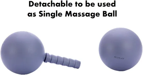 Miniatura 5 de Rodillo de bola de masaje de maní ajustable, doble bola de lacrosse punto de acupuntura de liberación miofascial nudo muscular, relajador, punto