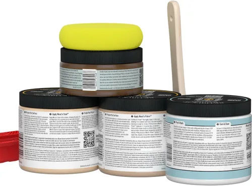 Miniatura 2 de Retique It Kit de acabado para encimera de madera – Vaya más allá de la imitación de madera con imprimación base de madera líquida y tintura en gel