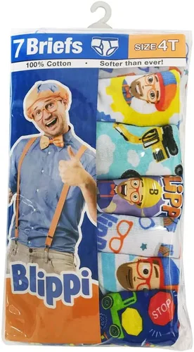 Miniatura 3 de Blippi Ropa interior 100% algodón peinado para niños pequeños, multipaquetes en tallas 23T y 4T