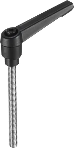 Miniatura 47 de uxcell Manija de palanca de sujeción ajustable M5 x 0.787 in óxido negro métrico acero al carbono macho roscado perillas de mano con botón