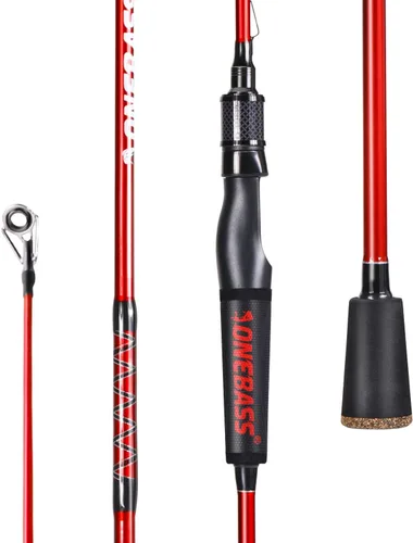 Miniatura 10 de One Bass Cañas de Pescar, Caña Giratoria y de Casting de Grafito IM7, Caña de Baitcasting de 2 Piezas de Calidad Resistente con Mango de Súper