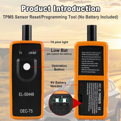 Miniatura 4 de Herramienta de restablecimiento TPMS, sensor de programación del sistema de monitoreo de presión de neumáticos automotriz, herramienta de activación