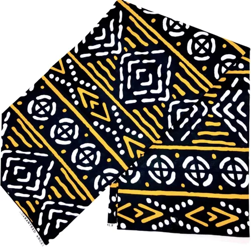 Tela de impresión Bogolan, Tela africana de The Yard, Tela de impresión de barro, Vestido de impresión africana, Tela africana para mujeres, Tela de