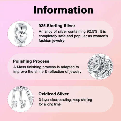 Miniatura 94 de Abalorios de plata de ley 925 con letras de la A ~ Z, para pulseras, collares, Día de San Valentín, Día de la Madre, joyería regalos para mujeres