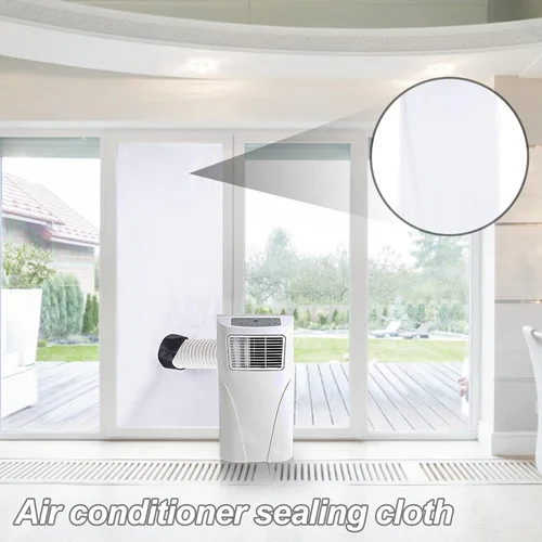 Miniatura 2 de Kit de paño de ventilación portátil para ventana de aire acondicionado, sello de ventana de aire acondicionado, ventilación universal de CA