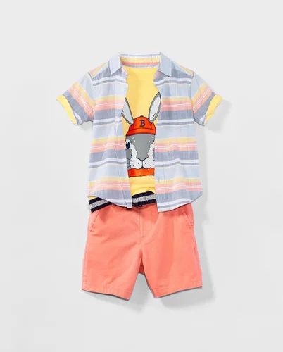 Miniatura 26 de The Children's Place - Camisa de manga corta con botones para niños grandes