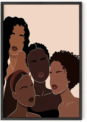 Miniatura 11 de HAUS AND HUES Pintura de mujeres afroamericanas para paredes, arte africano, arte de pared, arte de pared de mujeres negras, pinturas artísticas