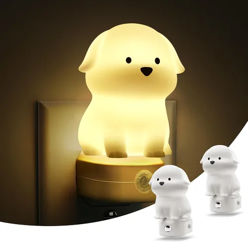 Miniatura 23 de L LOHAS LED - Luz nocturna enchufable para niños, luces nocturnas 3D de cachorros lindas con sensor de atardecer a amanecer, 1600K/2700K/5000K 3CCT