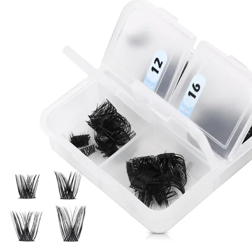 Miniatura 40 de Extensiones de pestañas YY, extensiones de pestañas Y, rizo D, 0.003 in, 0.472 in, bandeja mixta en forma de Y, volumen 4D, pestañas postizas de uso