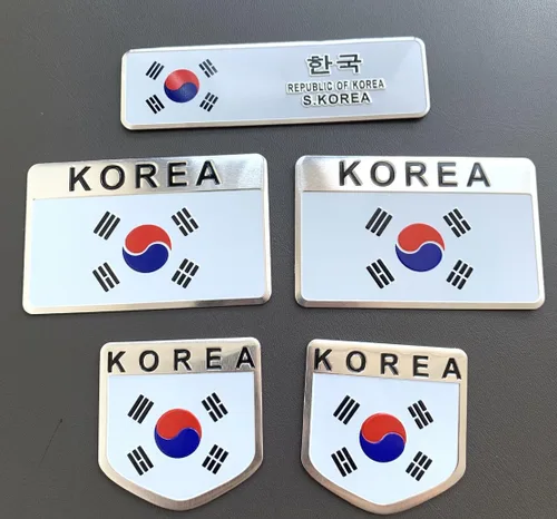 Miniatura 6 de 5 piezas de calcomanías de emblema de bandera de la Unión Jack británica de metal para autos, camiones y SUV, calcomanías patrióticas de la bandera