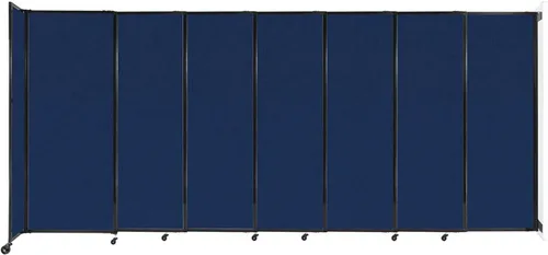 Miniatura 100 de Divisor de habitación de pared recta deslizante montado en la pared Anchos ajustables Ruedas de bloqueo Separador de habitación Paneles