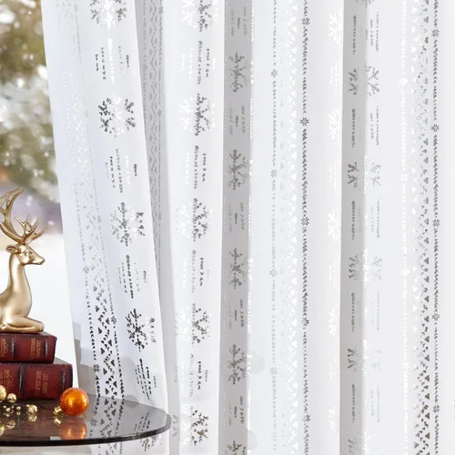 Miniatura 6 de COLLACT Cortinas bohemias de invierno de 84 pulgadas de largo, con ojales filtrantes de luz, para sala de estar o dormitorio, 2 paneles, decoración