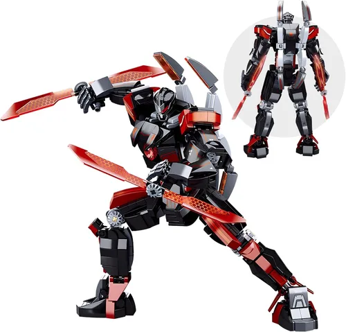 Miniatura 7 de HIGH GODO Mech - Juego de bloques de construcción para adultos, kit de construcción de modelo de robot motorizado con múltiples armas, regalos
