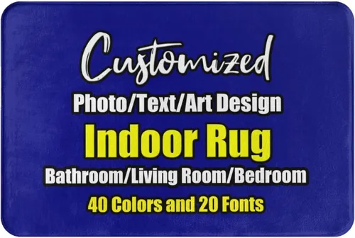Miniatura 114 de sophiehome Customzied - Alfombras de baño con imagen de texto, alfombra de franela personalizada para interiores para el hogar, dormitorio, baño