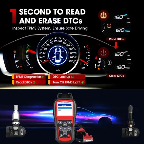 Miniatura 4 de Autel MaxiTPMS TS508WF completo con 4 piezas de sensor MX de goma de frecuencia duelo, programación de sensor MX, diagnóstico TPMS OBD Relearn