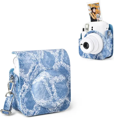 Miniatura 13 de MUZIRI KINOKOO Funda protectora para cámara instantánea Instax Mini 12 – Bolsa de transporte de piel sintética para cámara Mini 12 con bolsillo