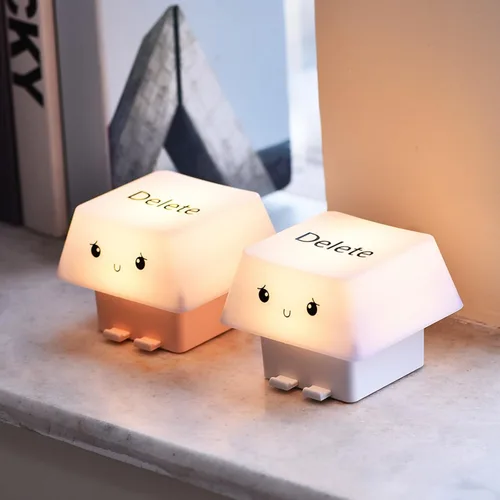 Miniatura 8 de Creative Deletes Keycap Lamp USB Rechargeable Moods Light with Adjustable Brightness Phone Holder for Bedroom Dorm