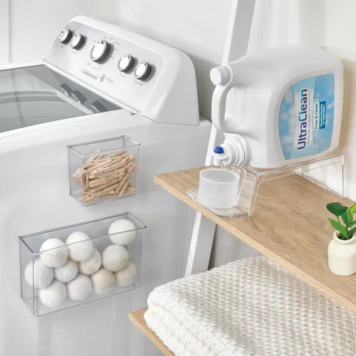 Miniatura 4 de iDesign Soporte para Detergente de Lavandería, Soporte para Detergente Líquido para Organización del Cuarto de Lavado, Transparente