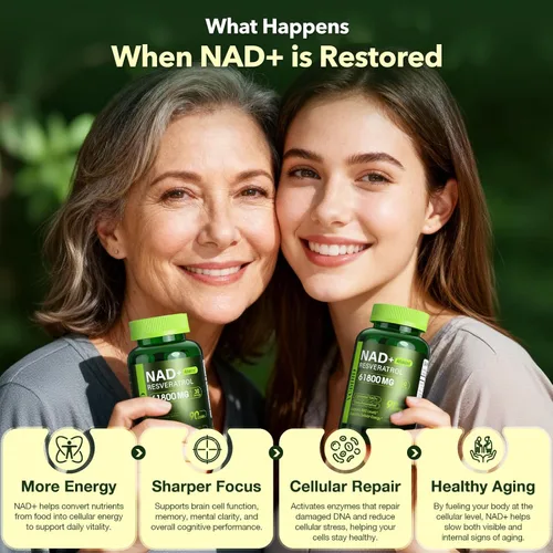 Miniatura 6 de Nad Resveratrol Suplemento 1200mg por porción - Nad+ liposomal Resveratrol para mujeres y hombres - Suplemento Nad+ de alta pureza de 1200 mg