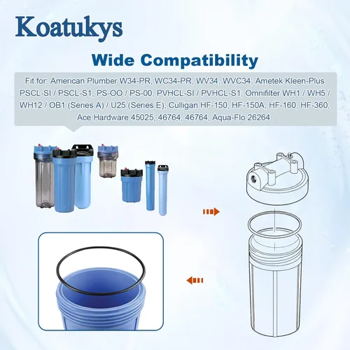 Miniatura 3 de 151120 - Junta tórica para filtro de agua compatible con carcasa de filtro de agua Pentek Culligan y American Plumber, sustituye a 152030 y W34-OR