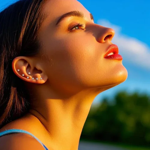 Miniatura 5 de Retenedores de piercing transparentes para cirugía – Anillos de plástico para pezones, kit de retención de nariz, joyería para ombligo, aretes