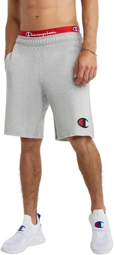 Champion Pantalones cortos para hombre, Powerblend, forro polar, pantalones cortos de forro polar suave para hombre (regular o grande y alto)