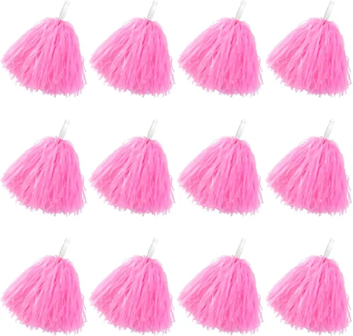 Miniatura 14 de Pompones de animadora a granel para deportes a granel de plástico para bailar y bailar, con asas de plástico para rooters que animan, animadoras