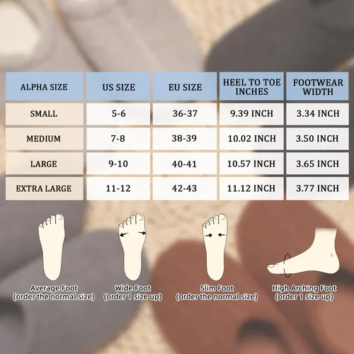 Miniatura 7 de ATHMILE Women's Men's House Slippers Bedroom House Shoes Indoor Fuzzy Memory Foam Fluffy Cozy Shoes Size 7 8 9 10 11 12 13 Gift Box