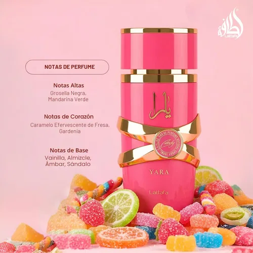 Miniatura 2 de Lattafa Yara Candy - Vainilla, Frutal, Cítrico, Floral - Eau de Parfum Fragancia de Larga Duración para Mujeres, 3.40 Onzas / 100 ml