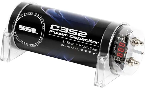 Miniatura 4 de Sound Storm Laboratories C352 Condensador de audio para automóvil – 3.5 Farad, almacenamiento de energía, mejora de graves del estéreo