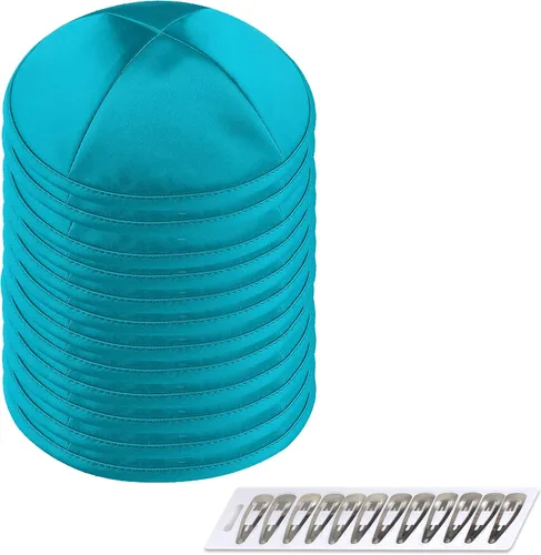 Miniatura 16 de Zion Judaica Deluxe Satin Kippot Bulk Packs Kippas o Kippa Individual Incluye Clips Kipa Gratis