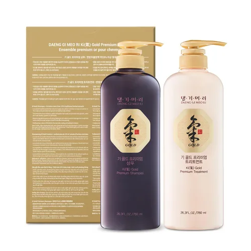 Miniatura 2 de Daeng Gi Meo Ri - Champú Ki Gold Premium+Set de Tratamiento, Humedad efectiva para secar y cabello áspero, sin color artificial, 26.4 fl oz cada uno
