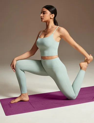 Miniatura 2 de Ewedoos Esterilla de Yoga Ecológica con Marcas de Alineación, Esterilla de Yoga TPE Antideslizante para Yoga Caliente, Gruesa 1/4'', Superficies