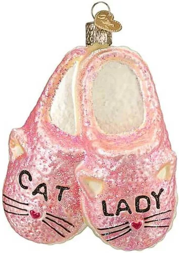 Miniatura 9 de Old World Christmas Adorno de cristal soplado de gatito del Himalaya gris para árbol de Navidad, decoración navideña artesanal, colección de gatos