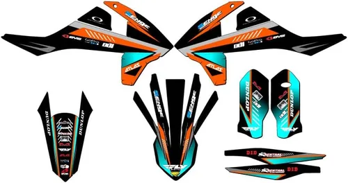 Miniatura 8 de Kit de base gráfica SXF Surge Black Senge 2016-2018 compatible con KTM