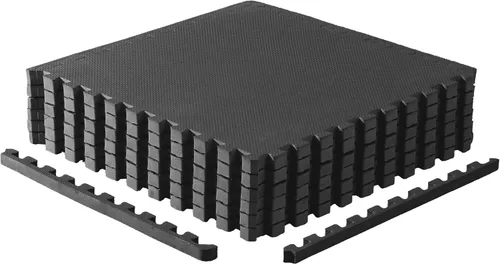 Miniatura 9 de CAP Puzzle Exercise Mats 1” Thick EVA Interlocking Foam Tiles for Home Gym Flooring Multiple Options Diamond - Negro